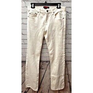 BCBG Maxazria‎ Mid Rise Bootcut White Jeans SZ 30x33
